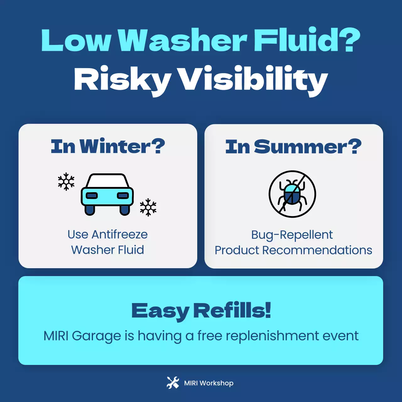 블루 모던 차량 정비 프로모션