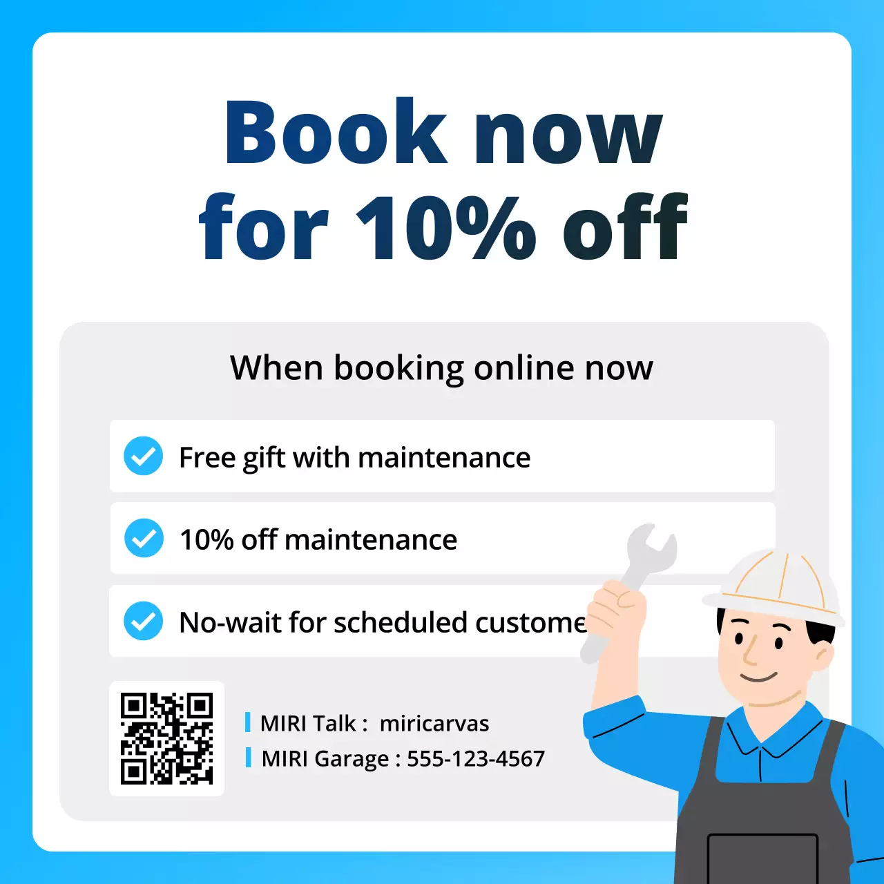 blue modern car maintenance guide