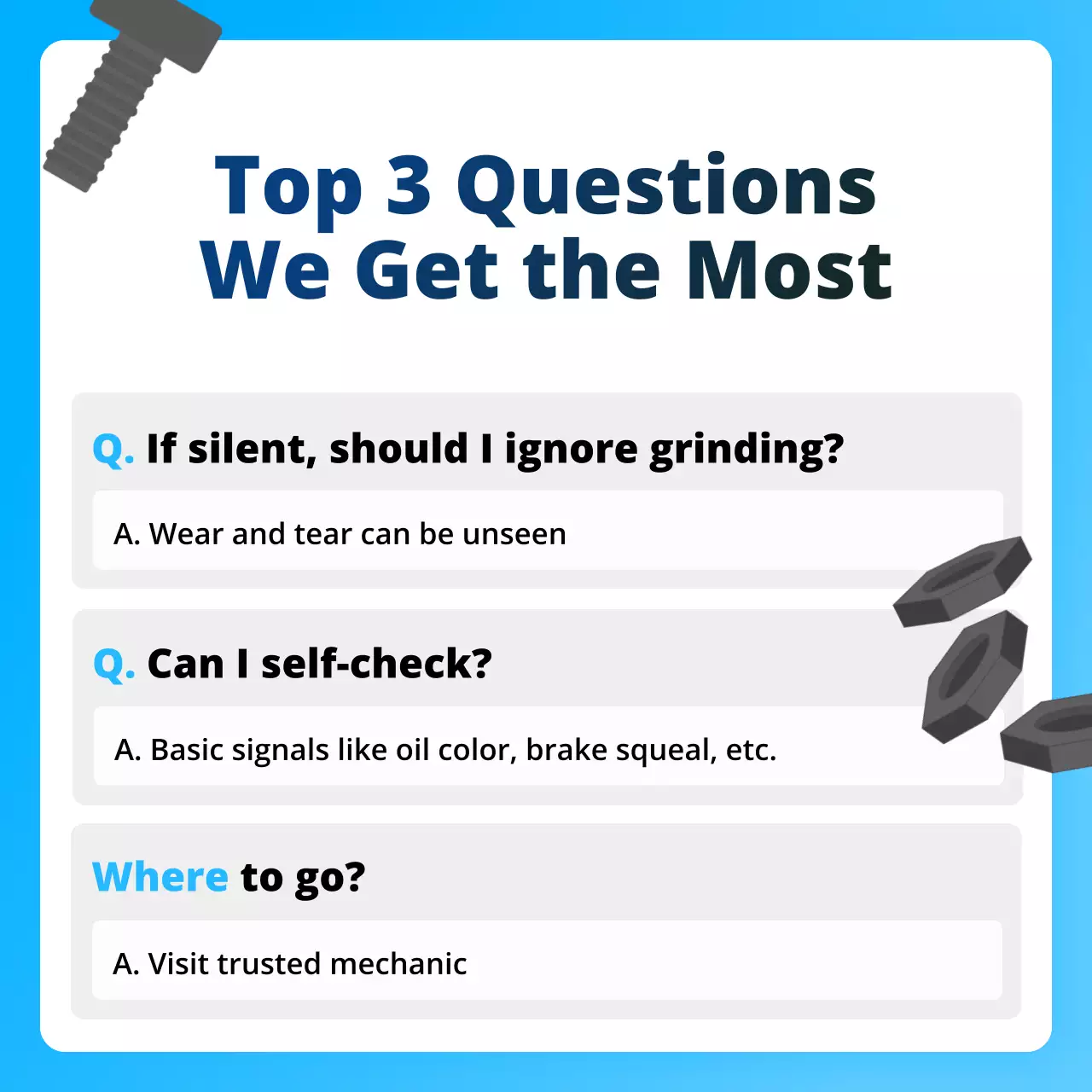 blue modern car maintenance guide