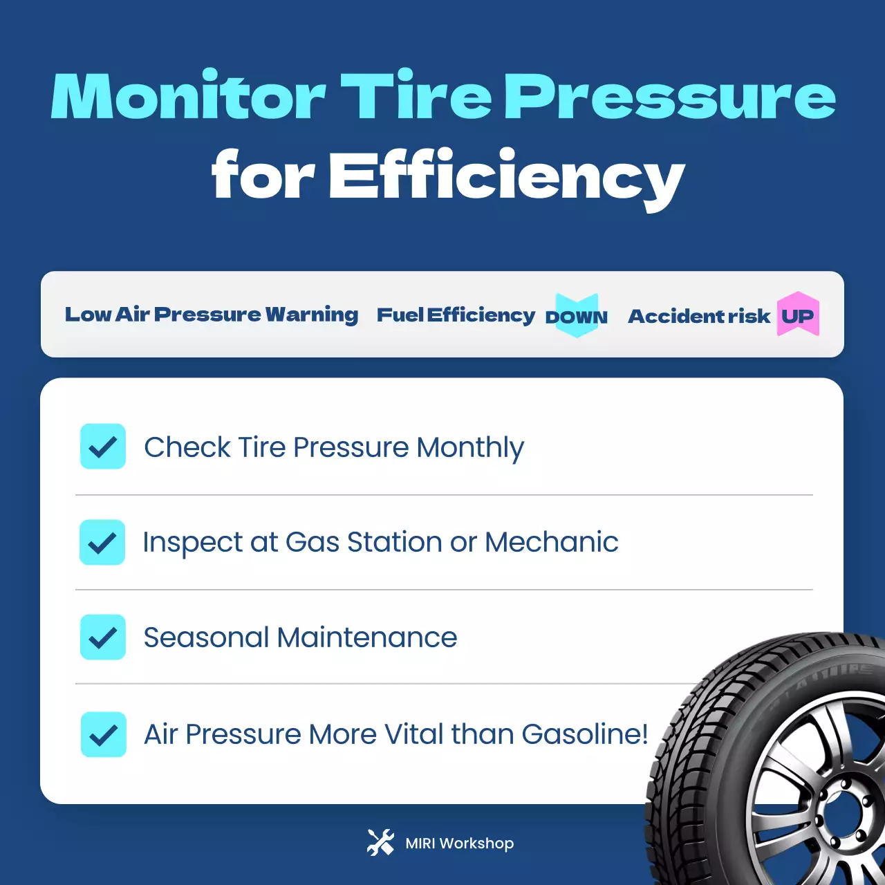 블루 모던 차량 정비 프로모션