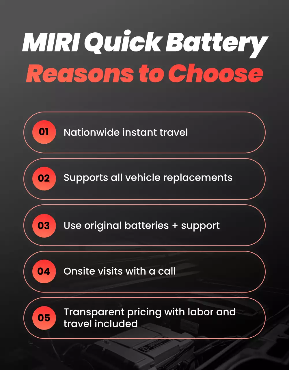 red modern battery advertisement