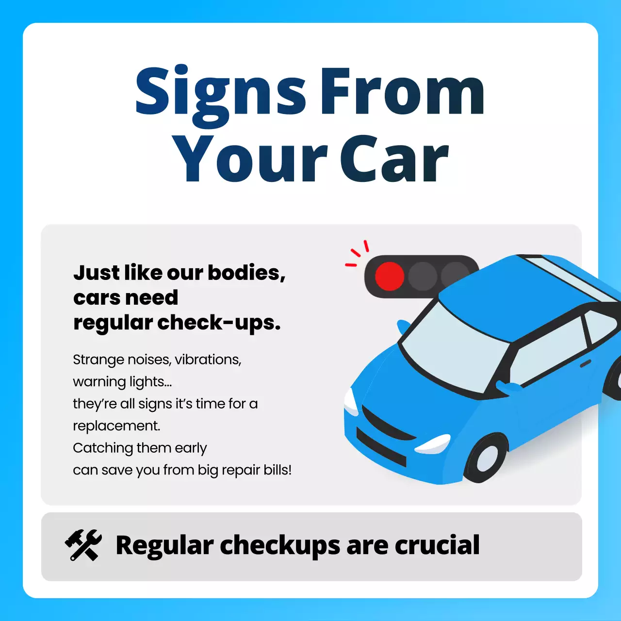 blue modern car maintenance guide