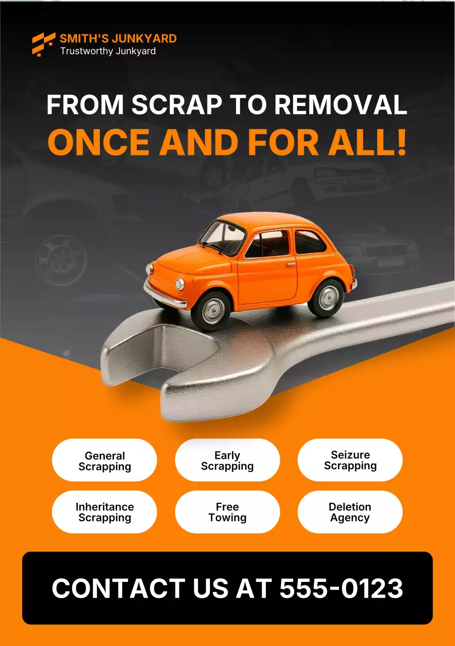 promosi otomotif modern oranye