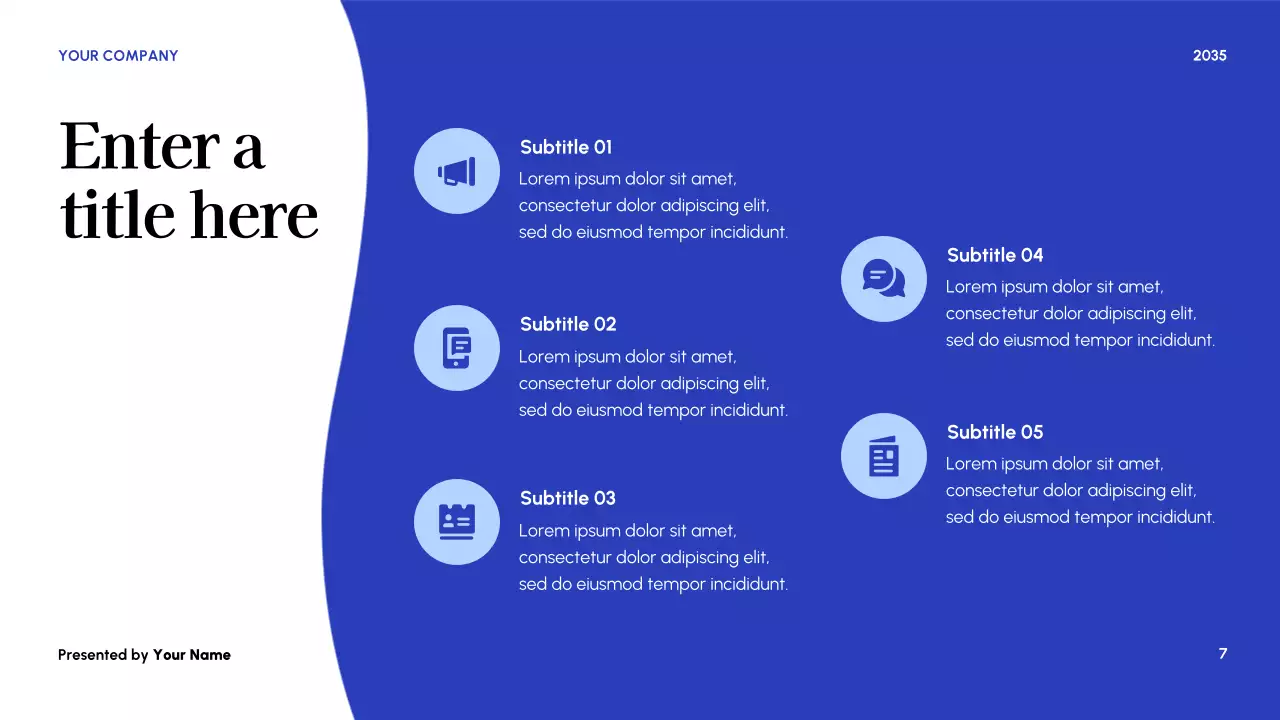 Blue Modern Budget Planner Presentation