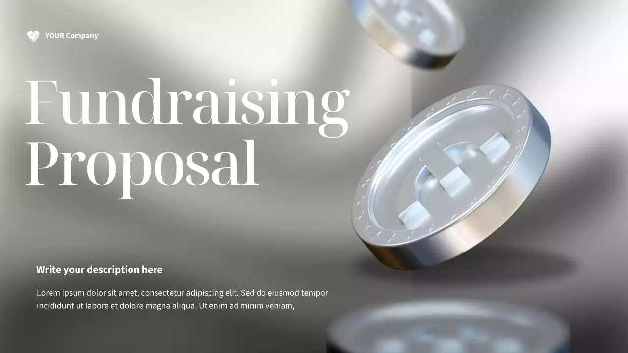 Silver Modern Fundraising Document Presentation