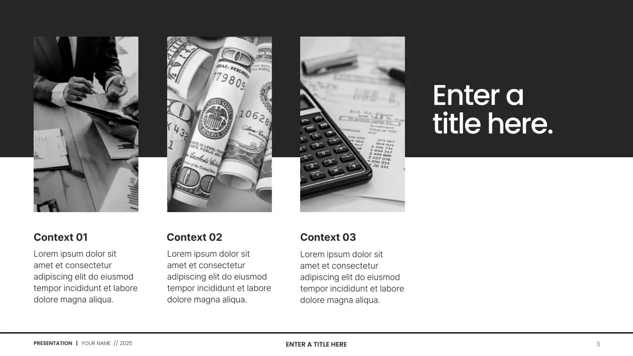 Black Modern Budget Planner Document Presentation