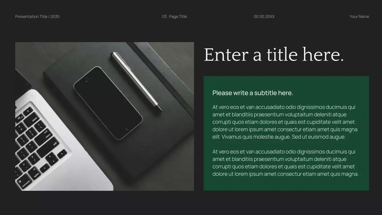 Black Modern Finance Planner Presentation