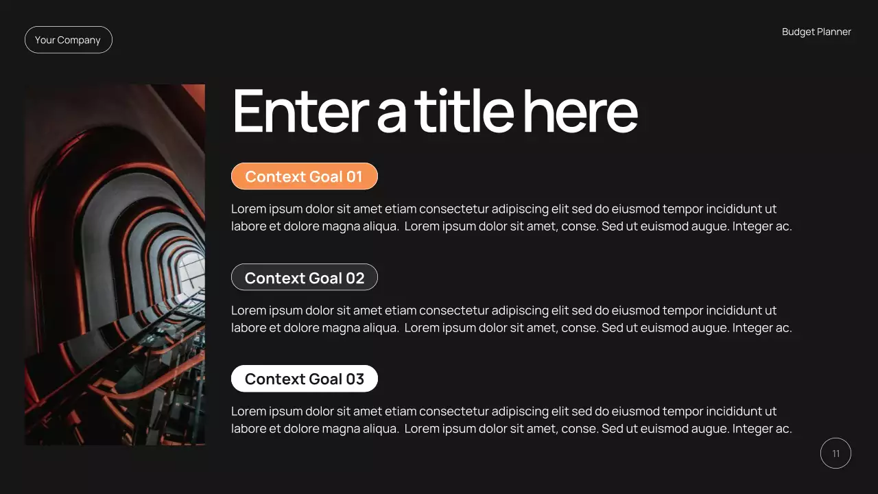 Black Modern Finance Planner Presentation