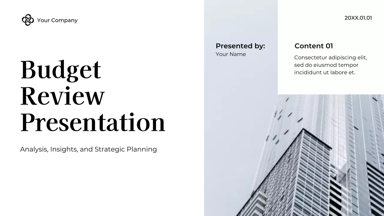 Blue Modern Budget Presentation