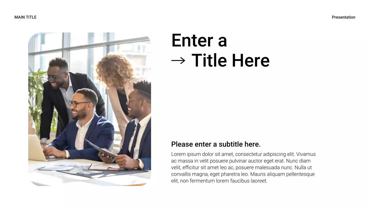 Black Modern Sales Presentation