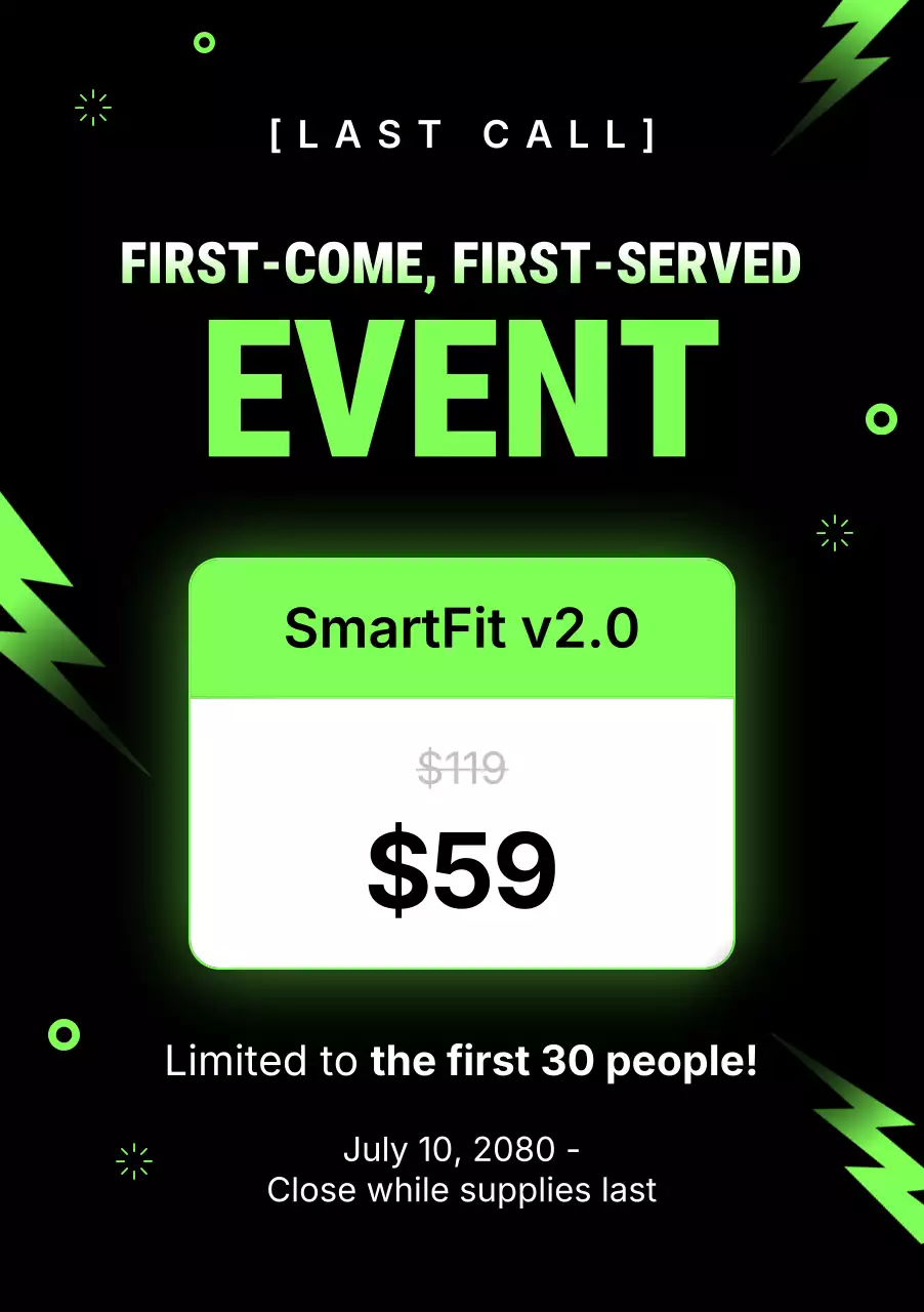 green modern fitness promotion