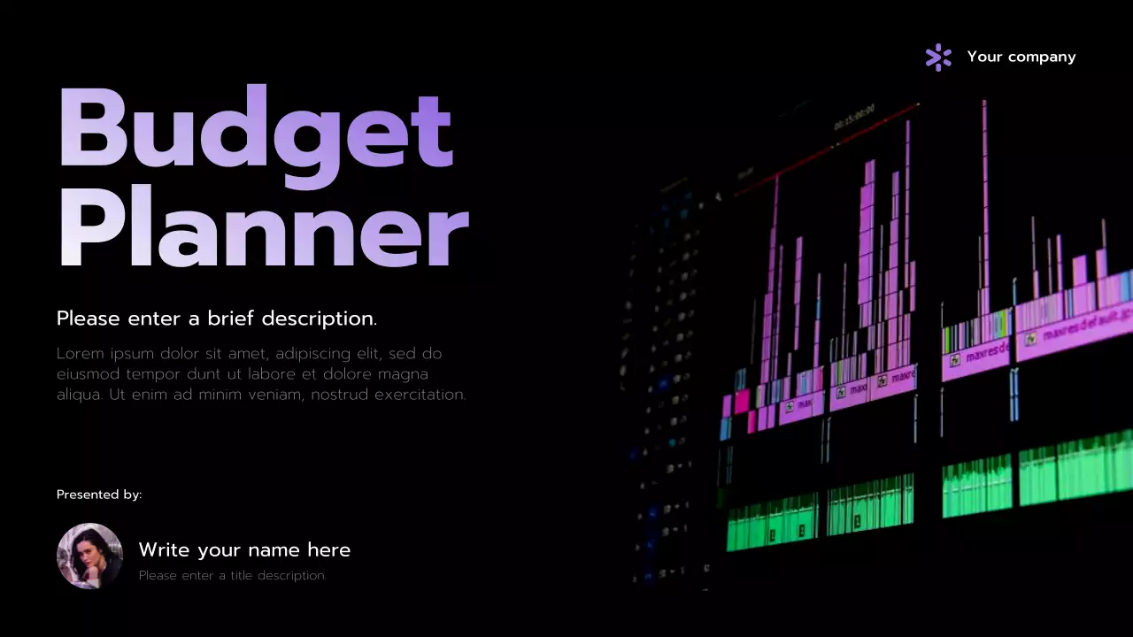 Black Modern Finance Planner Presentation