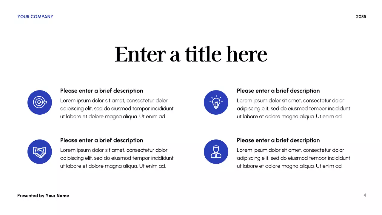 Blue Modern Budget Planner Presentation