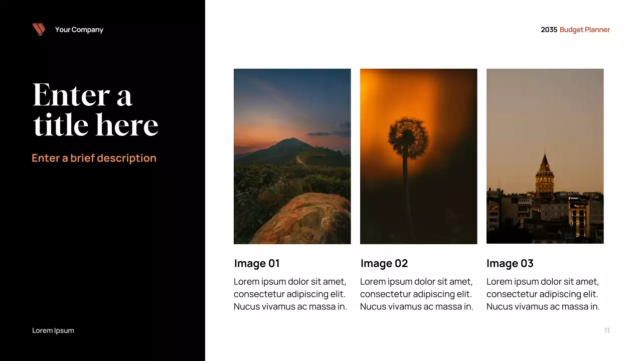 Black Modern Budget Planner Presentation