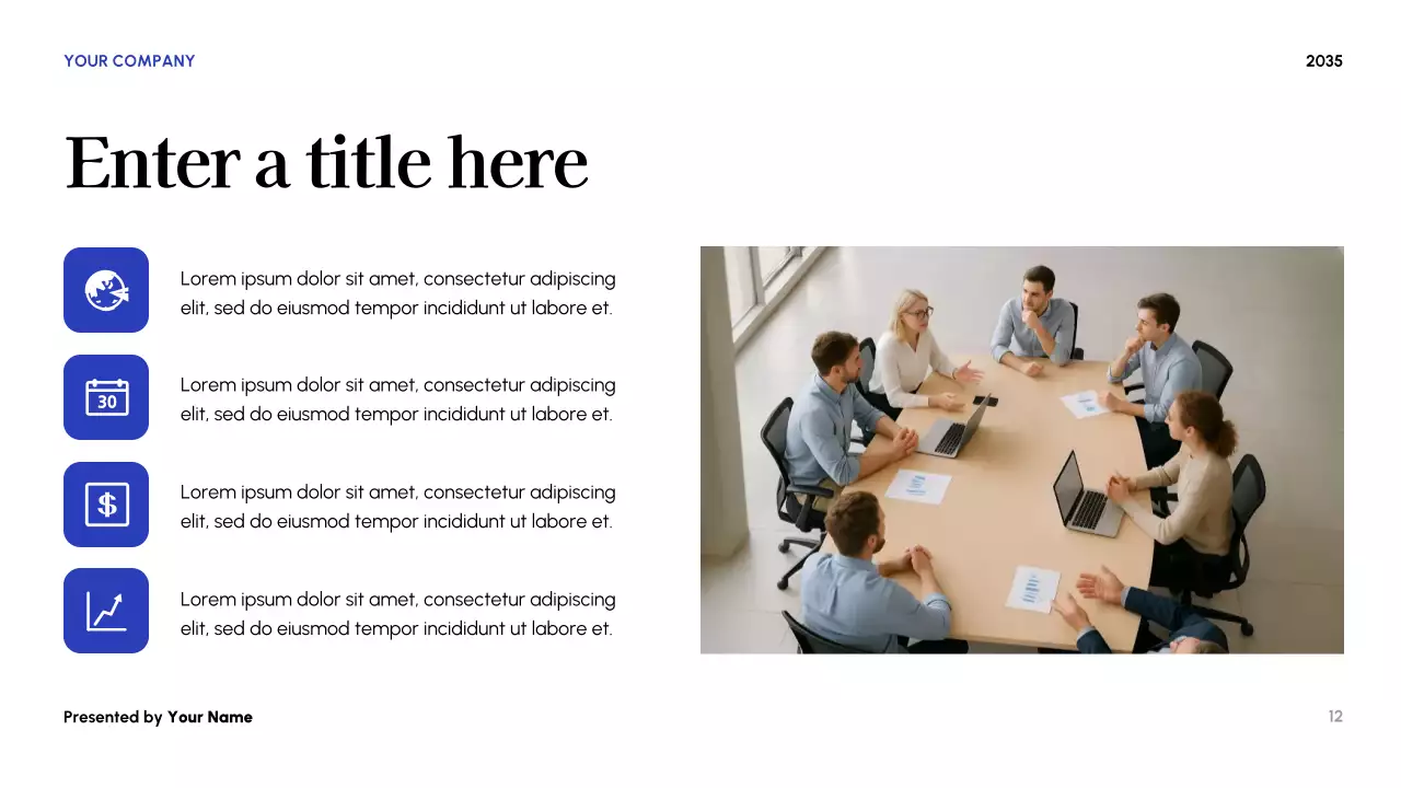 Blue Modern Budget Planner Presentation