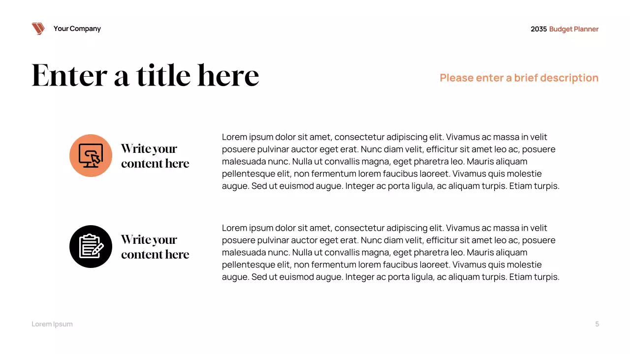 Black Modern Budget Planner Presentation