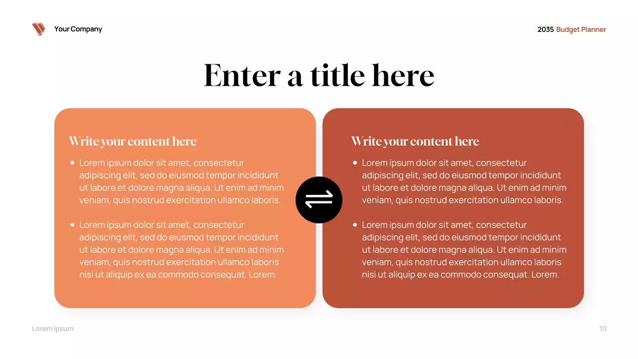 Black Modern Budget Planner Presentation