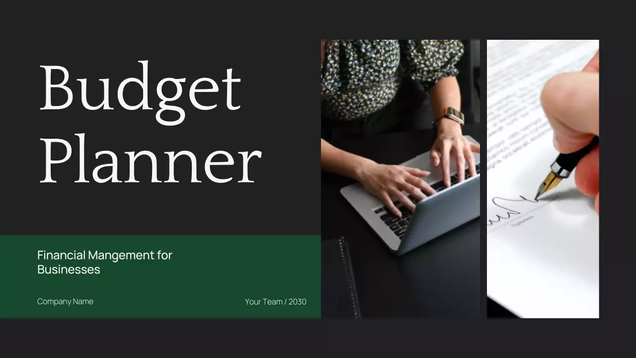 Black Modern Finance Planner Presentation