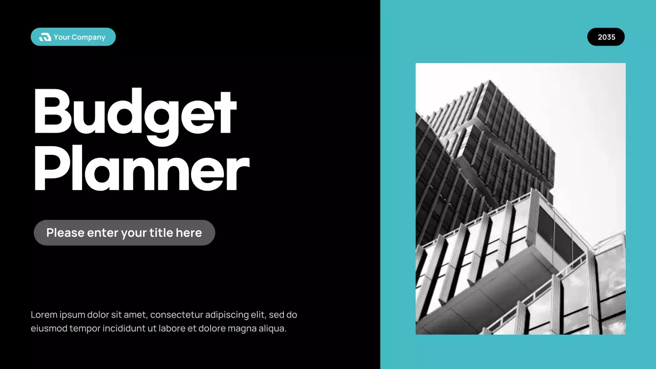 Black Modern Finance Planner Presentation