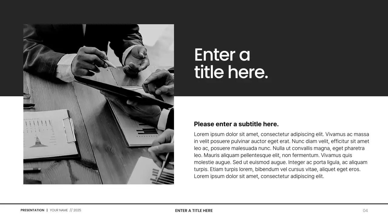 Black Modern Budget Planner Document Presentation