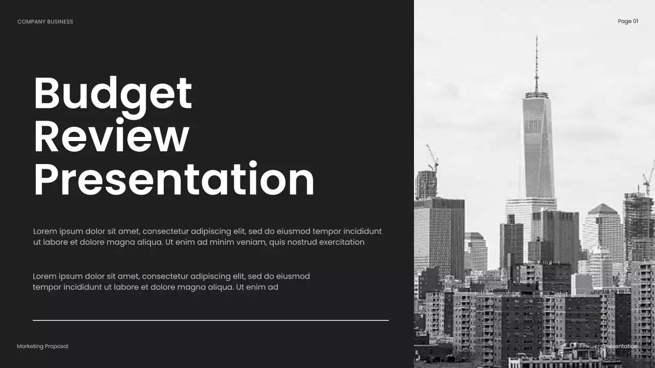 Black Modern Business Presentation