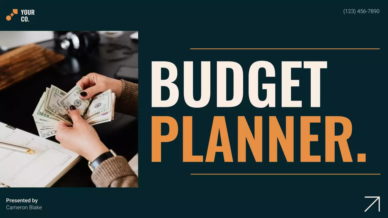 Black Modern Budget Planner Guide Presentation