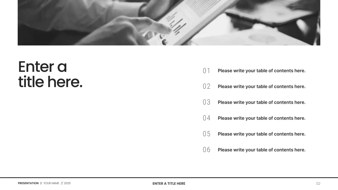 Black Modern Budget Planner Document Presentation