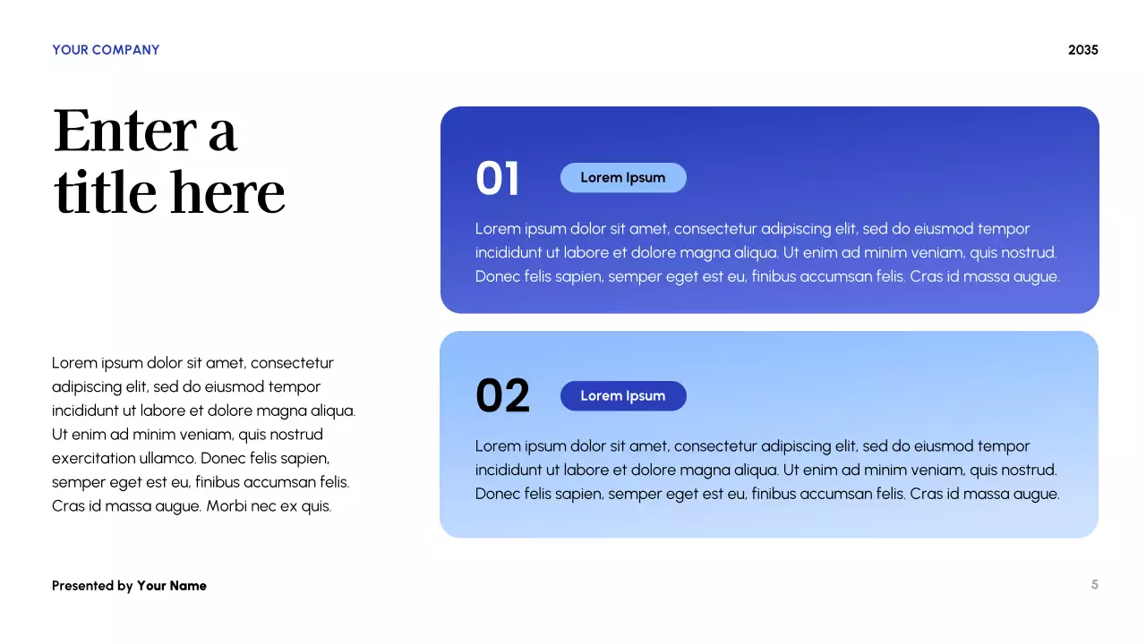Blue Modern Budget Planner Presentation