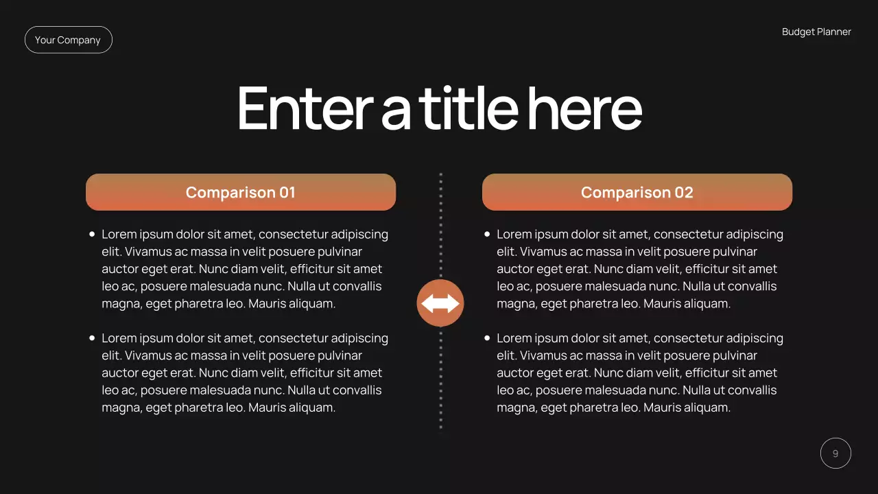 Black Modern Finance Planner Presentation