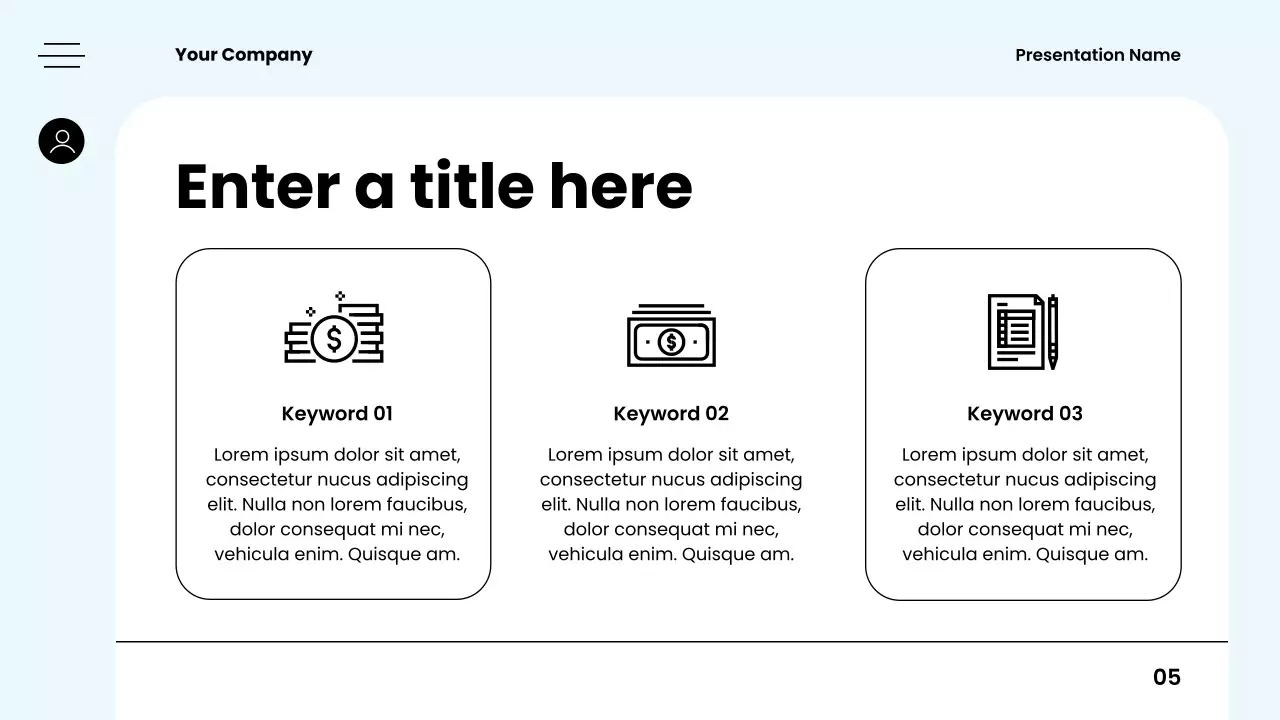 Blue Minimal Budget Planner Presentation