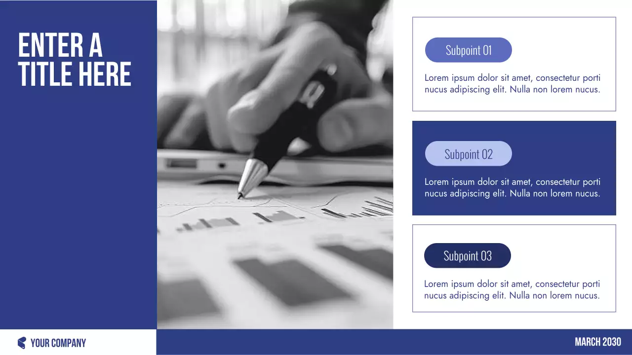 Blue Professional Finance Planner Presentation