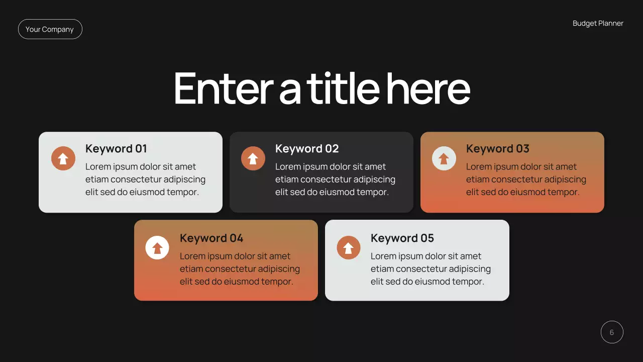 Black Modern Finance Planner Presentation