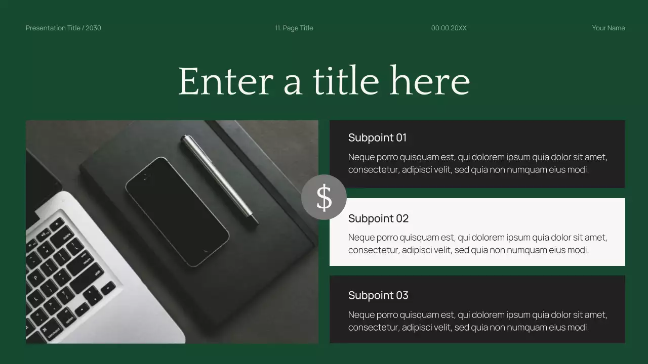 Black Modern Finance Planner Presentation