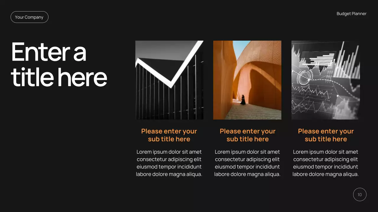 Black Modern Finance Planner Presentation