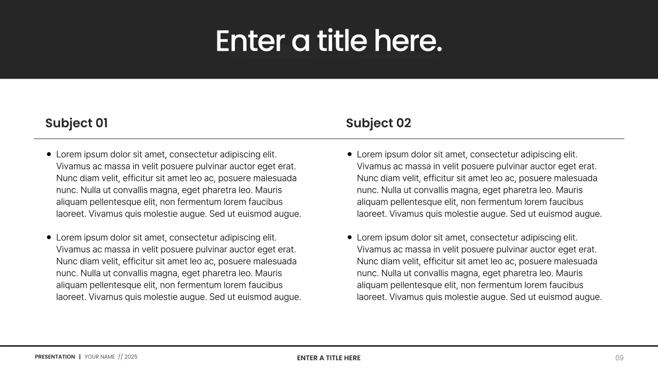 Black Modern Budget Planner Document Presentation