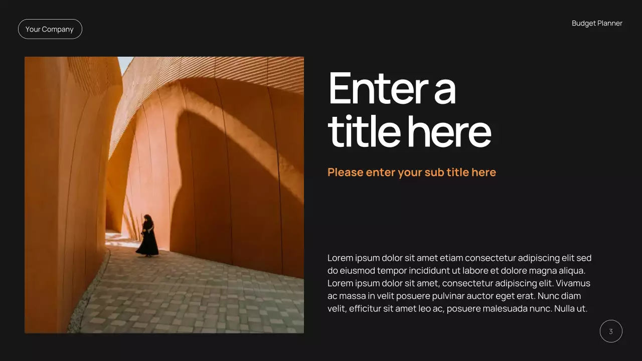 Black Modern Finance Planner Presentation