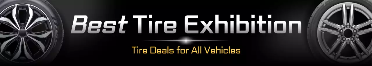 propaganda de exposição de pneus pretos modernos