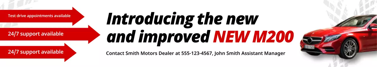 promoção de carro vermelho moderno