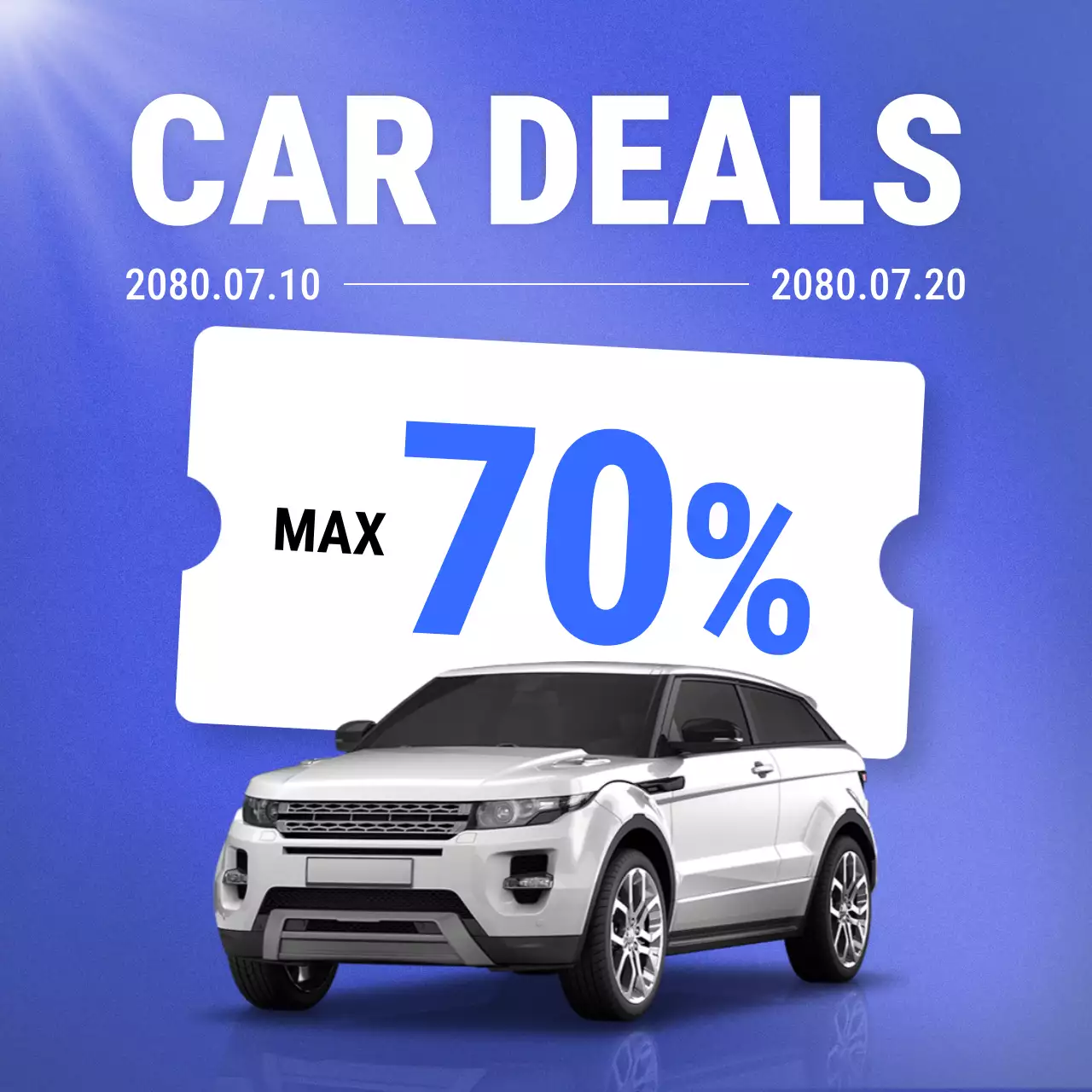 blue modern car sale advertisement