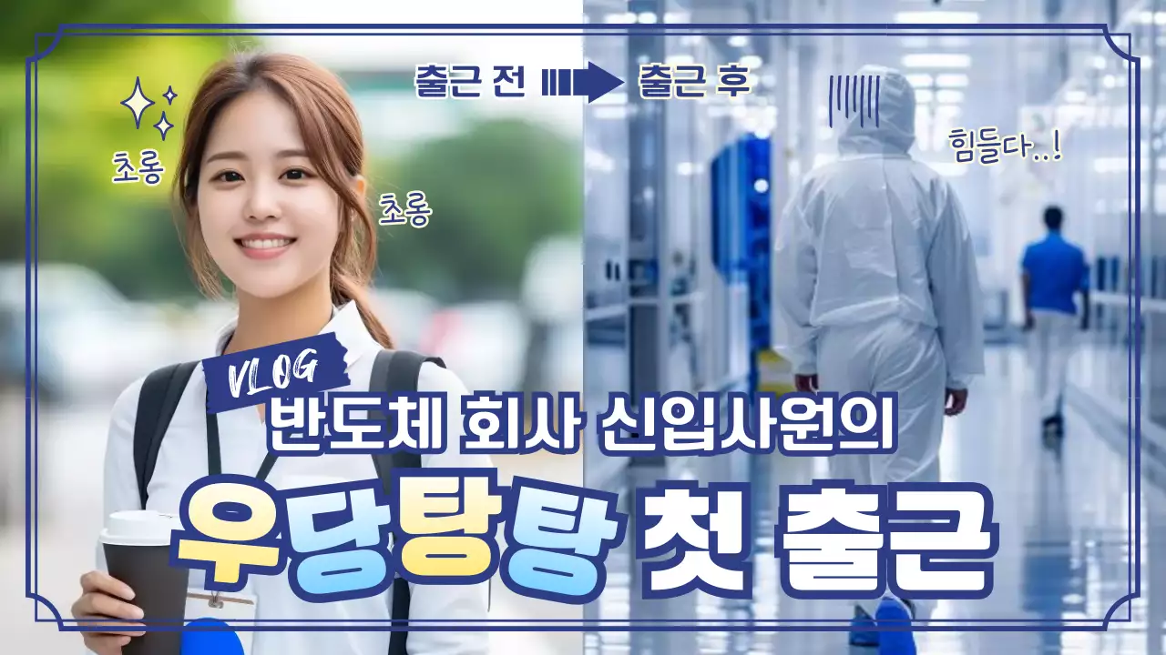 파랑 모던 직장생활 홍보