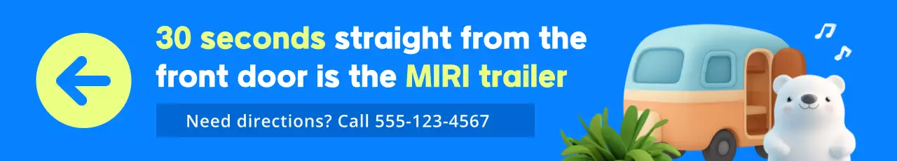 anúncio de instruções divertidas em azul