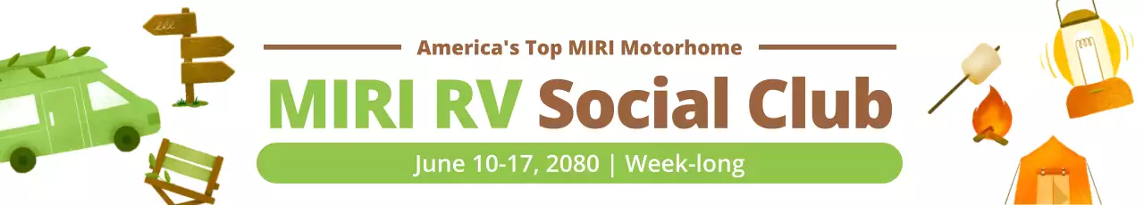 Anúncio de evento de RV rústico e verde