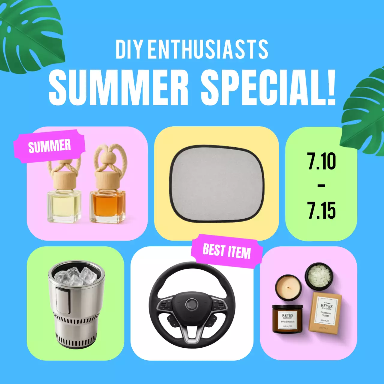 블루 트렌디 DIY 세일 프로모션