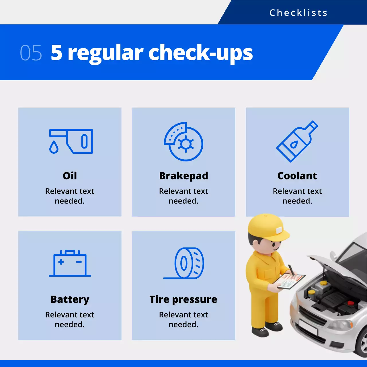 hướng dẫn bảo dưỡng xe ô tô hiện đại màu xanh