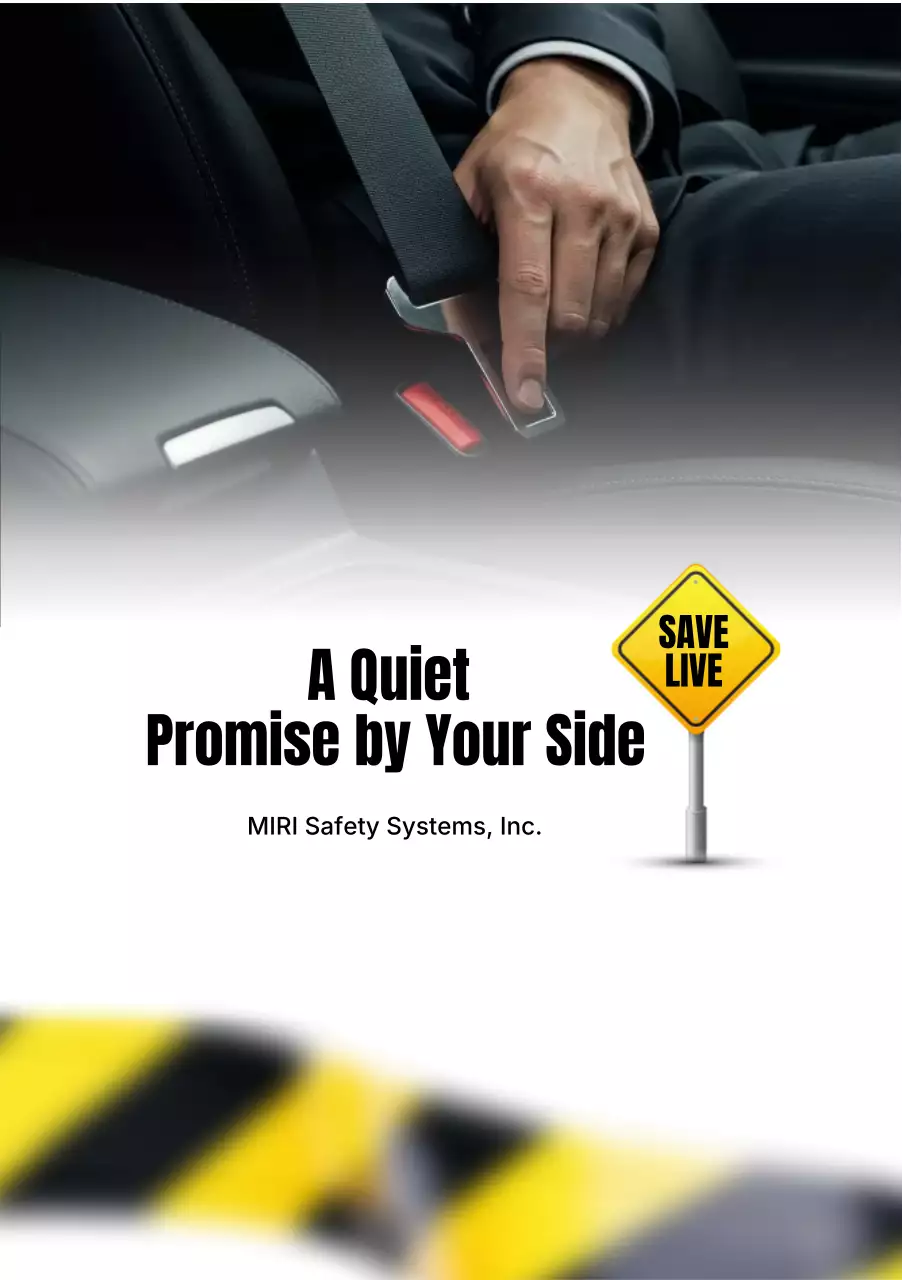 iklan keselamatan modern berwarna hitam