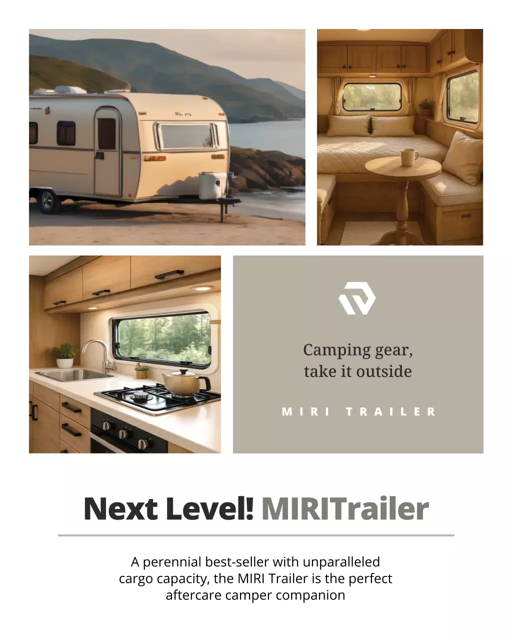 promoção de camper bege moderno