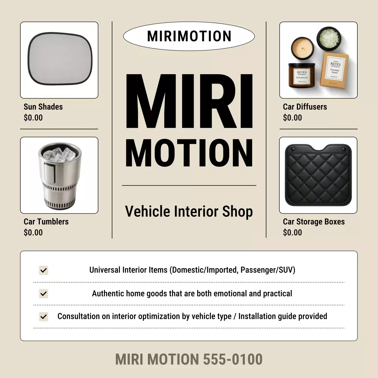 quảng cáo xe hiện đại màu be