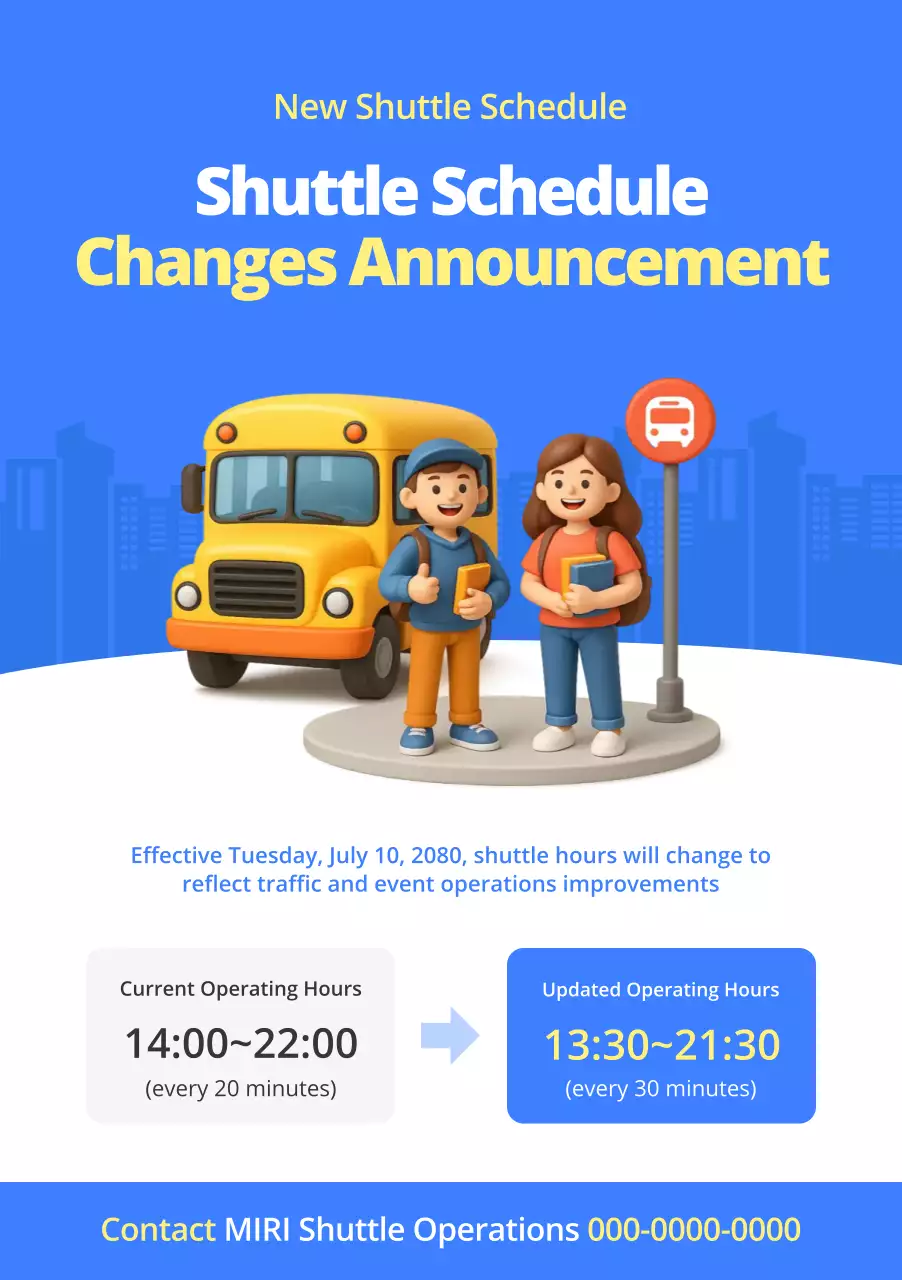 thông báo giao thông hiện đại màu xanh