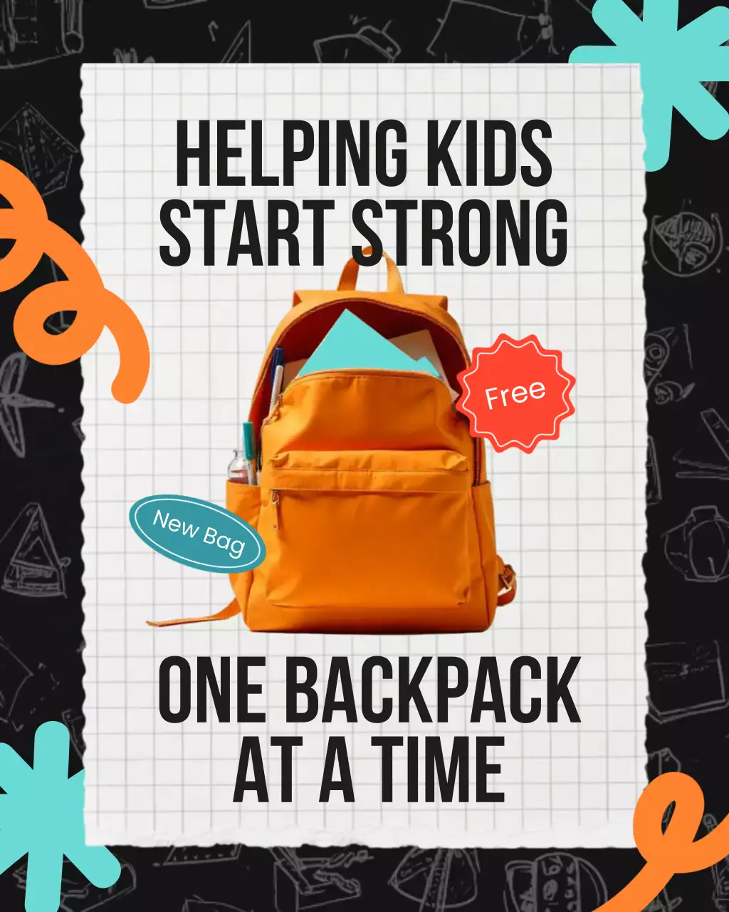 Black Modern Back to School Giveaway Promotion Instagram Post