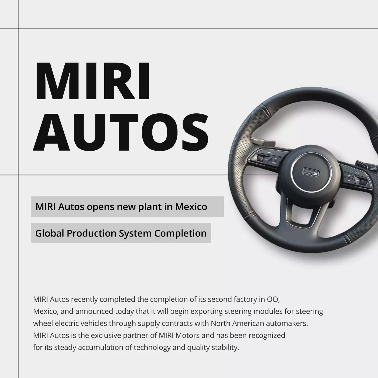 grey modern automotive announcement